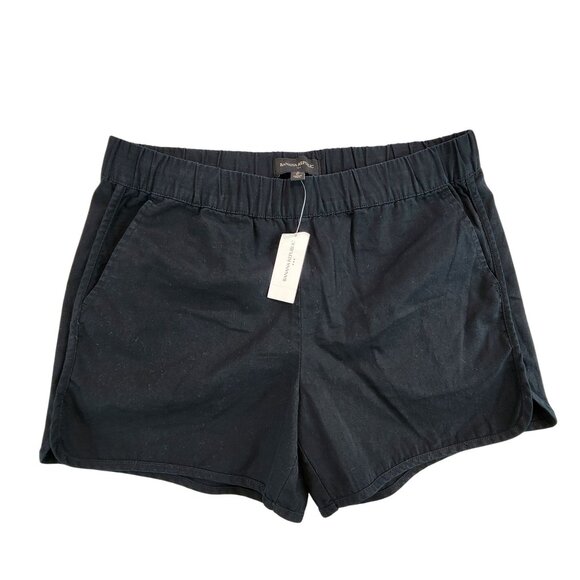 Banana Republic Lightweight Pull On 100% Cotton Boat Shorts Elastic Waist Blk Sm - Picture 1 of 9